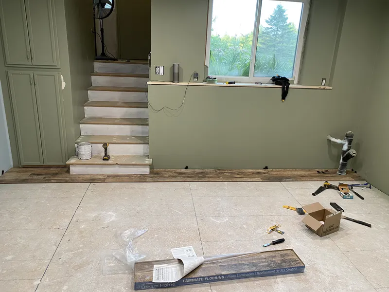 First Rows of Flooring