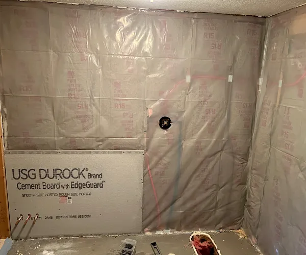 Durock going up