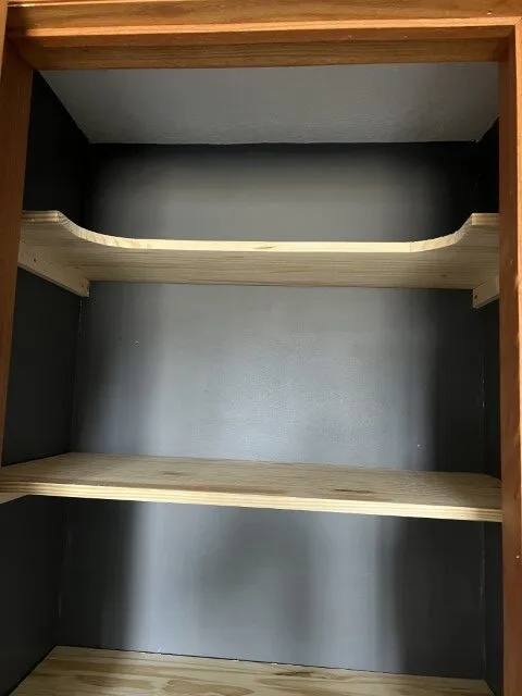 Shelves in the Linen closet